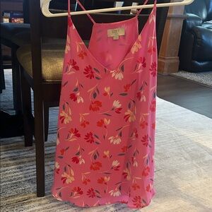 LOFT Pink Floral Sleeveless Top